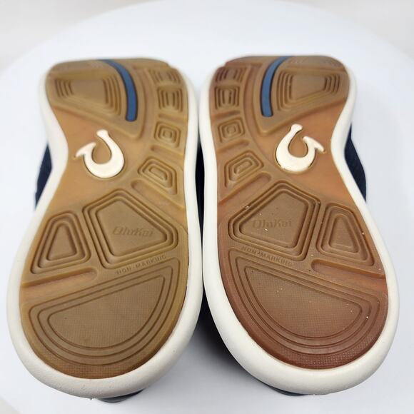 OluKai Dede Nohea Pae Slip-on Sneaker Men 11.5 Navy Blue Mesh Lightweight - Picture 14 of 14